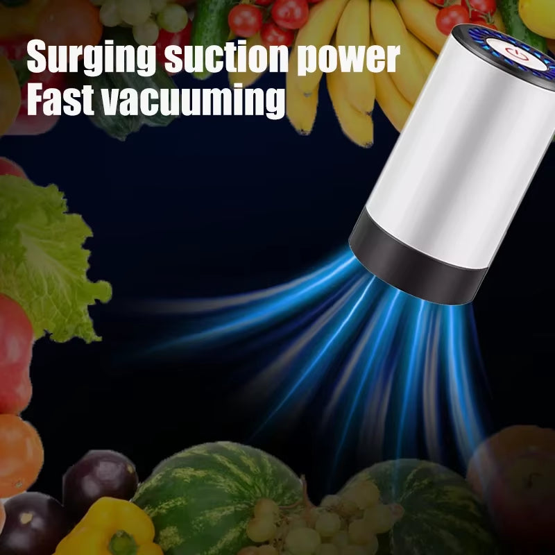 Handheld Vacuum Sealer – Freshness -Prevent Food Waste & Cross-Contamination-Leak-Proof Storage + 50 Air-Tight Seal Bags