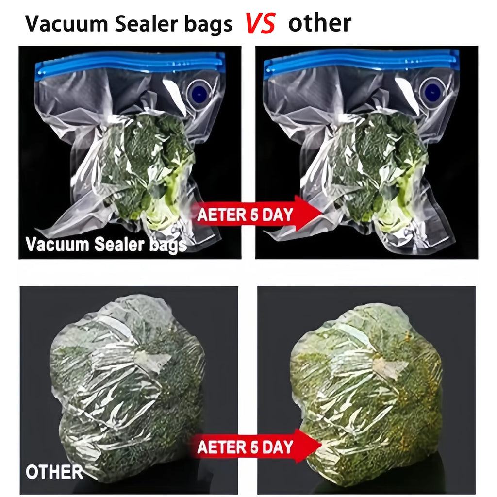Handheld Vacuum Sealer – Freshness -Prevent Food Waste & Cross-Contamination-Leak-Proof Storage + 50 Air-Tight Seal Bags