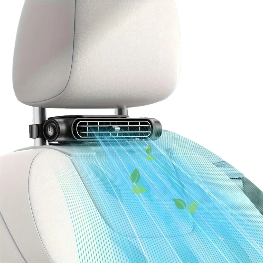 JOYTUTUS Dual Turbo Car Seat Fan - High Wind Power with USB Plug, Adjustable Air Outlet & Independent Switch for Ultimate Comfort