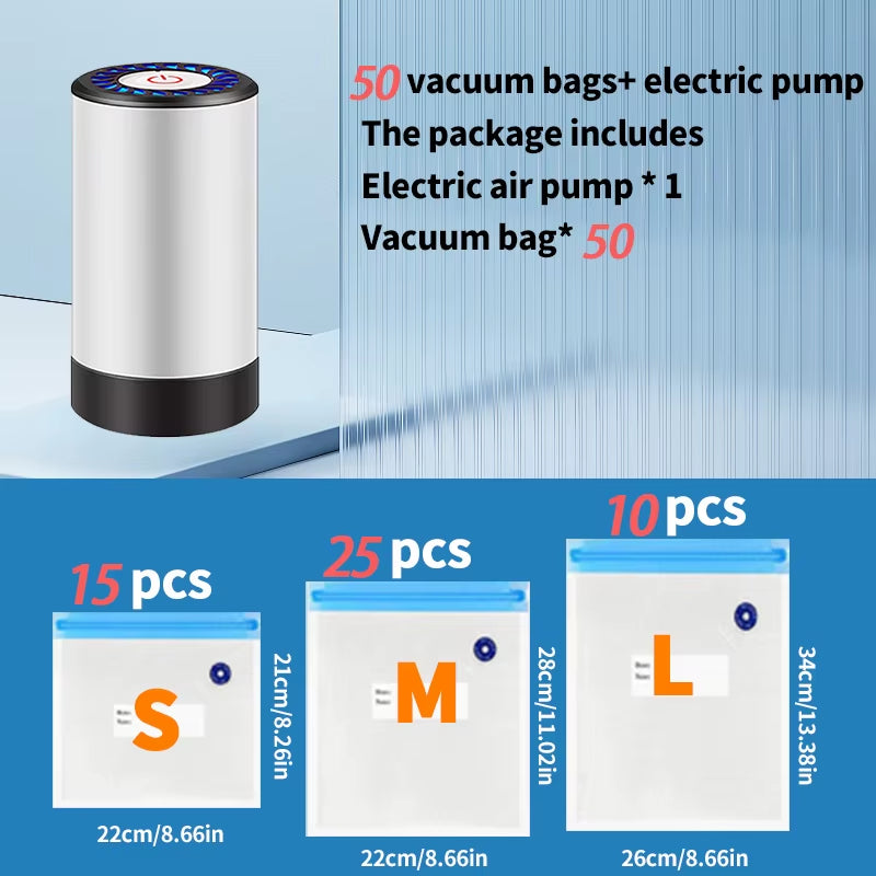 Handheld Vacuum Sealer – Freshness -Prevent Food Waste & Cross-Contamination-Leak-Proof Storage + 50 Air-Tight Seal Bags