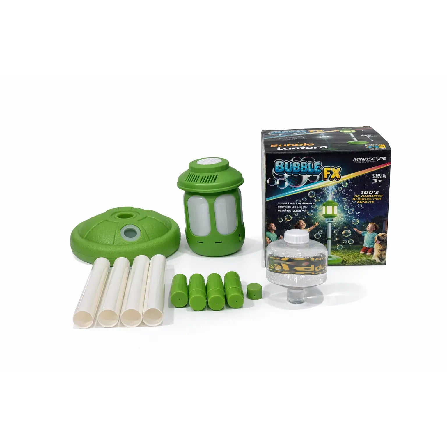 Bubblefx Set of 2 Light up Lantern 44" Bubble Blasters, Outdoor Party Toy for Kids, Nighttime Bubble Fun