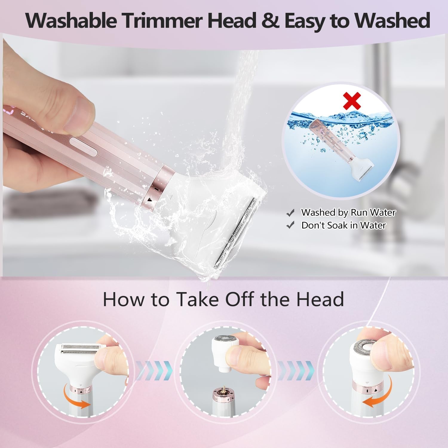 5-in-1 Electric Razor for Women – Wet & Dry Bikini Trimmer for Face, Body, Legs & Sensitive Areas