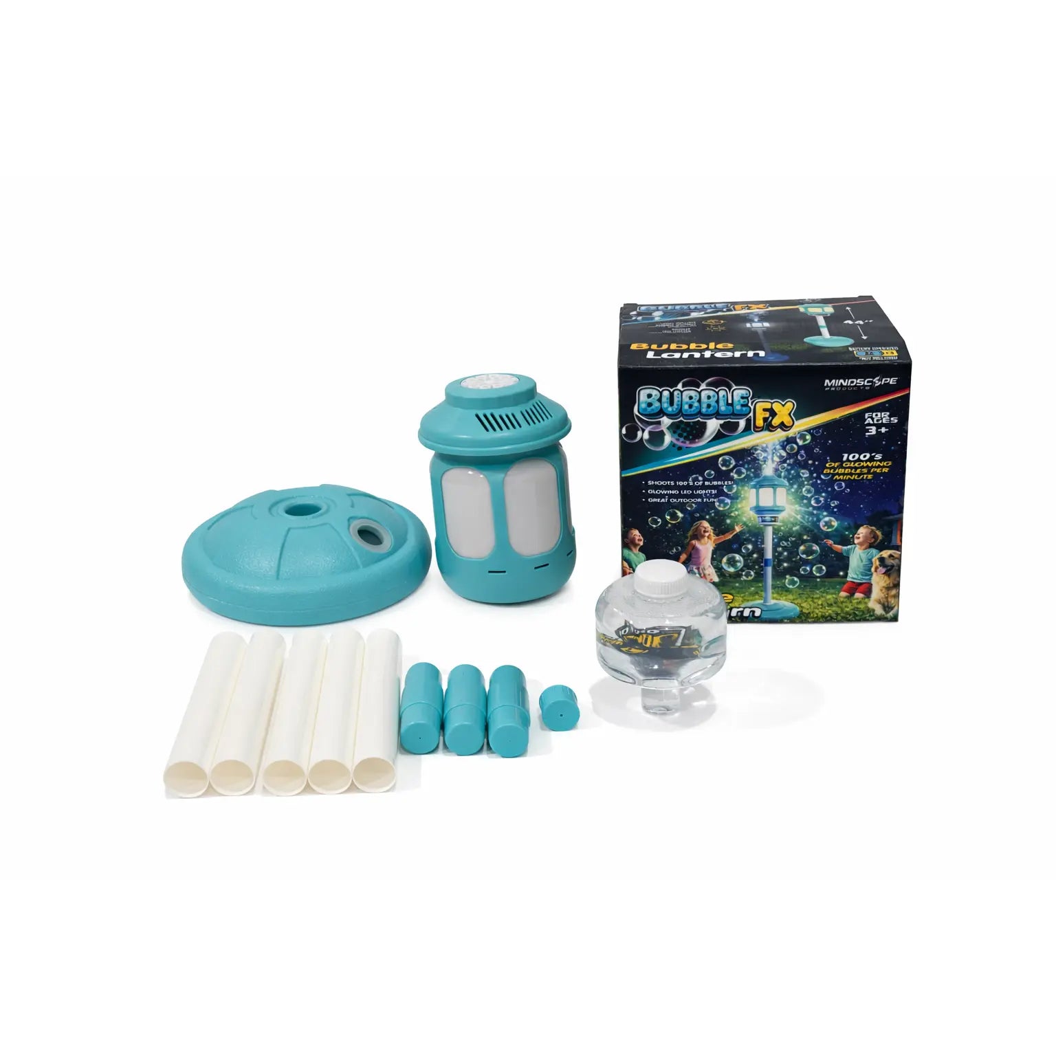 Bubblefx Set of 2 Light up Lantern 44" Bubble Blasters, Outdoor Party Toy for Kids, Nighttime Bubble Fun