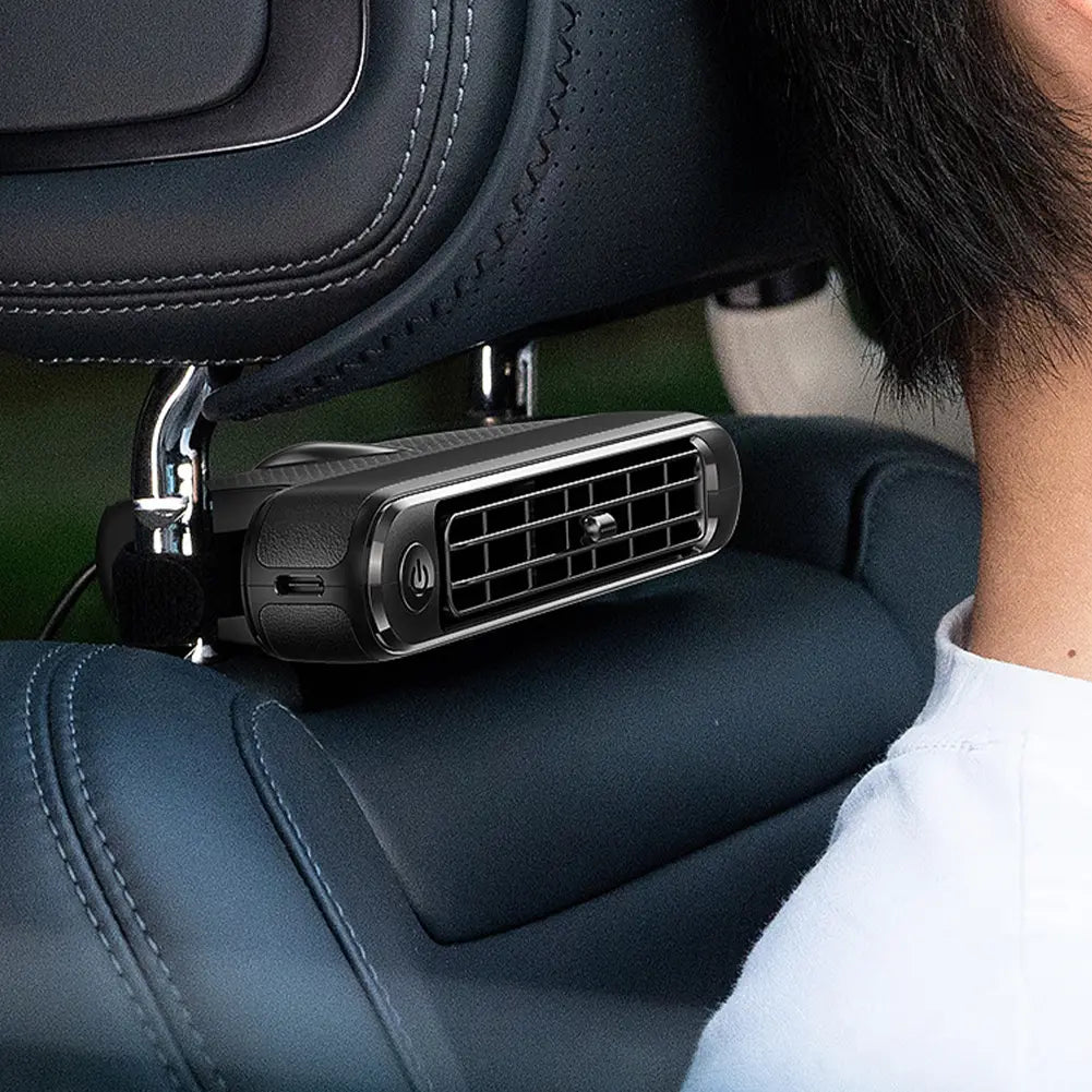 JOYTUTUS Dual Turbo Car Seat Fan - High Wind Power with USB Plug, Adjustable Air Outlet & Independent Switch for Ultimate Comfort