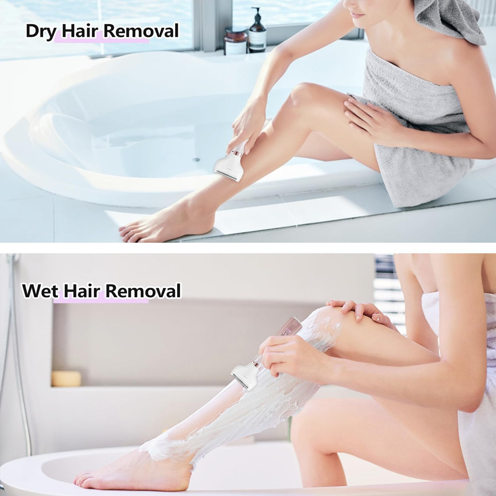 5-in-1 Electric Razor for Women – Wet & Dry Bikini Trimmer for Face, Body, Legs & Sensitive Areas