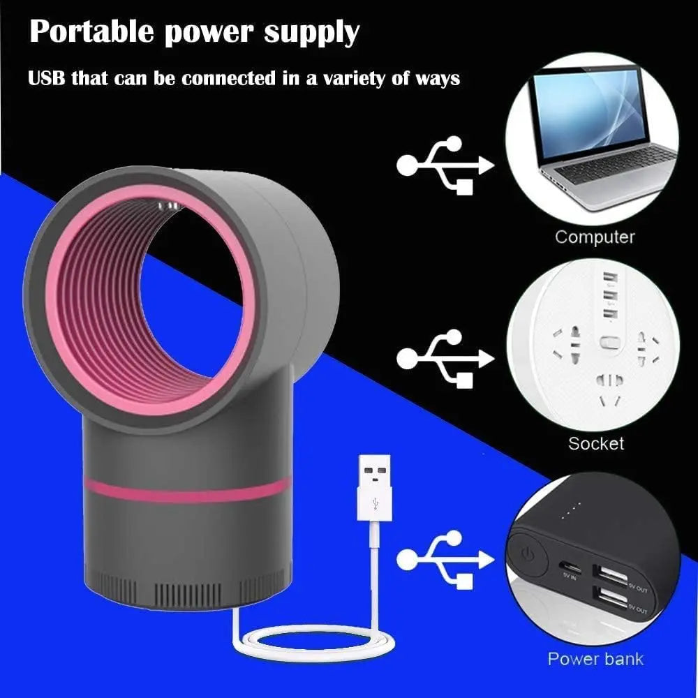 MUNBYN UV LED Mosquito Zapper - Powerful & Portable Electric Fly & Gnat Trap for Home, Bedroom, Living Room & Office