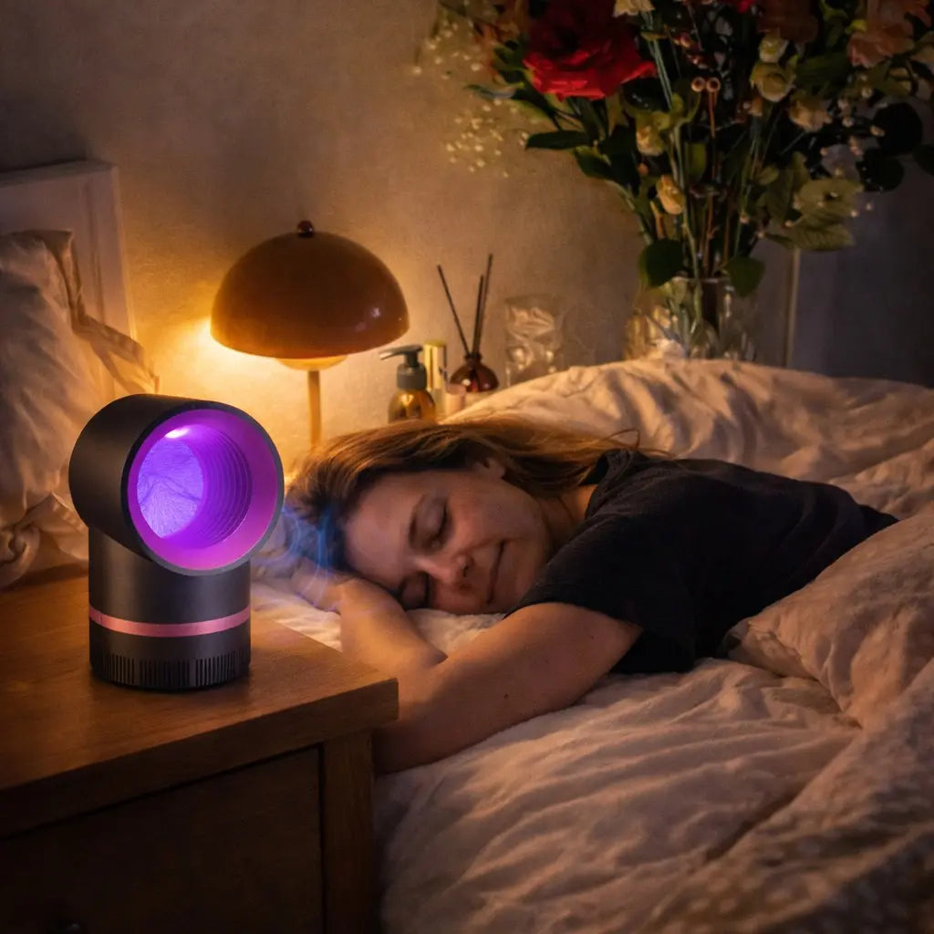 MUNBYN UV LED Mosquito Zapper - Powerful & Portable Electric Fly & Gnat Trap for Home, Bedroom, Living Room & Office